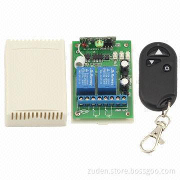 Wireless Motor Controller with Forward and Reverse, Remote with 3 Buttons for Up/Stop/Down